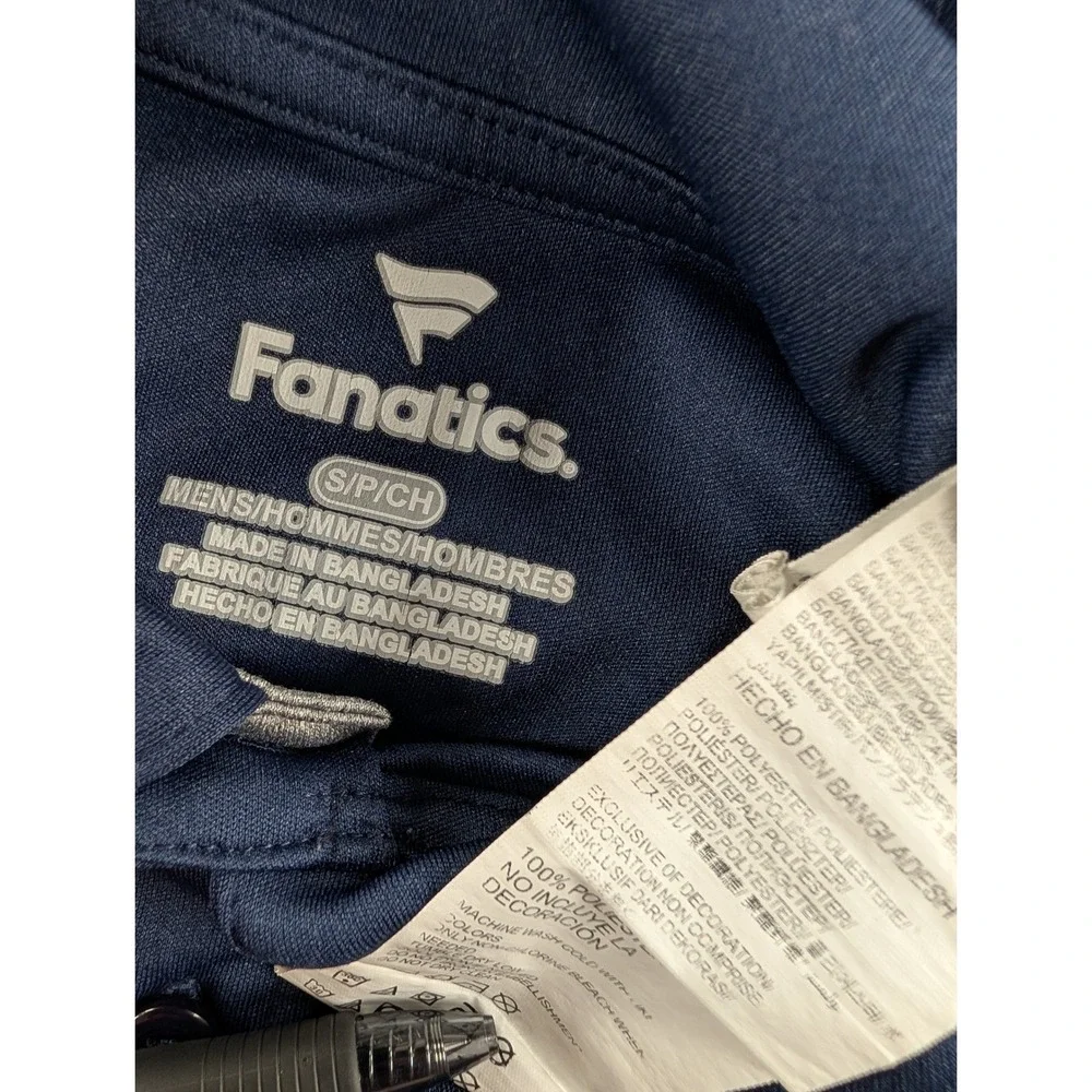 Fanatics Notre Dame Fighting Irish Polo Shirt Mens Small Navy Blue Grey Sport
